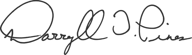 President Darryll J Pines Signature
