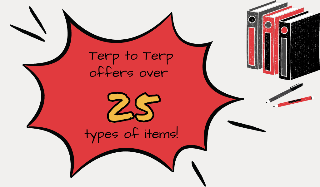 Terp to Terp Infographic: 25 types of items available