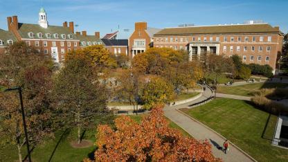 Aerial view of Hornbake Plaza.