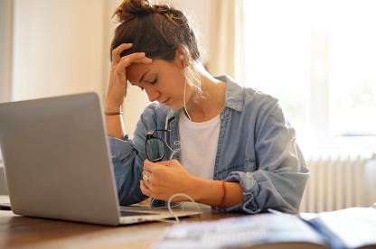 Person looking stressed