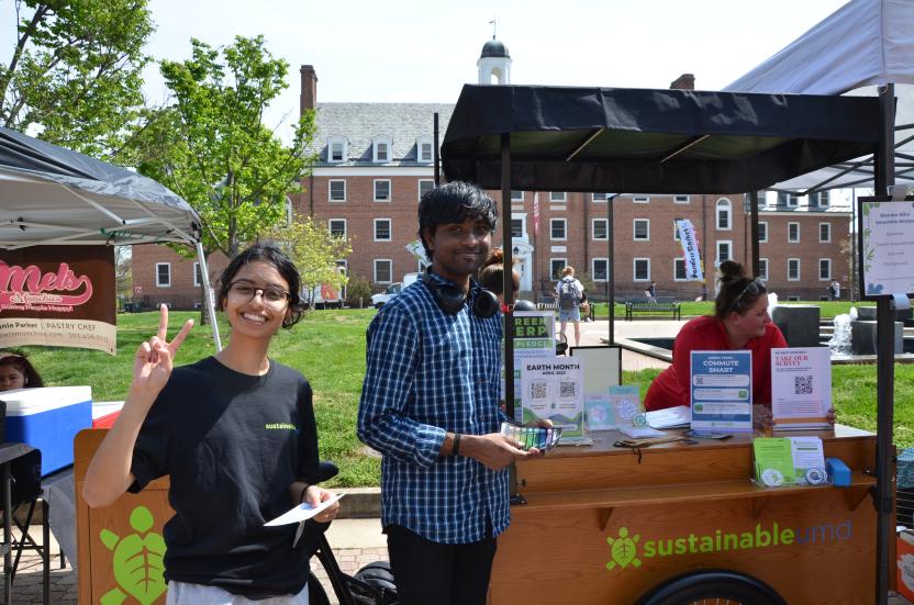 Ambassador outside the Outreach Bike 