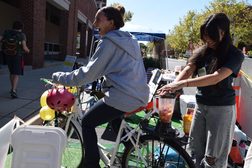 Smoothie Bike in action