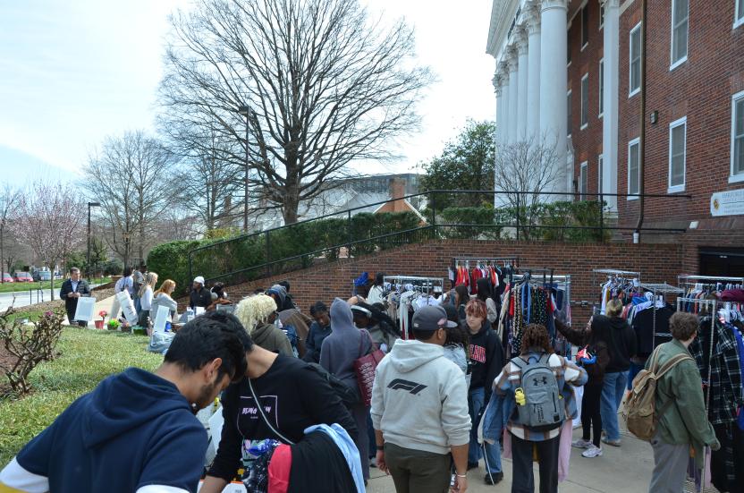 Students browsing at the event