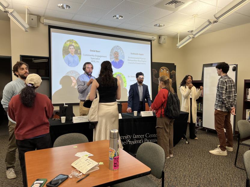 Students at the Sustainability Career Panel