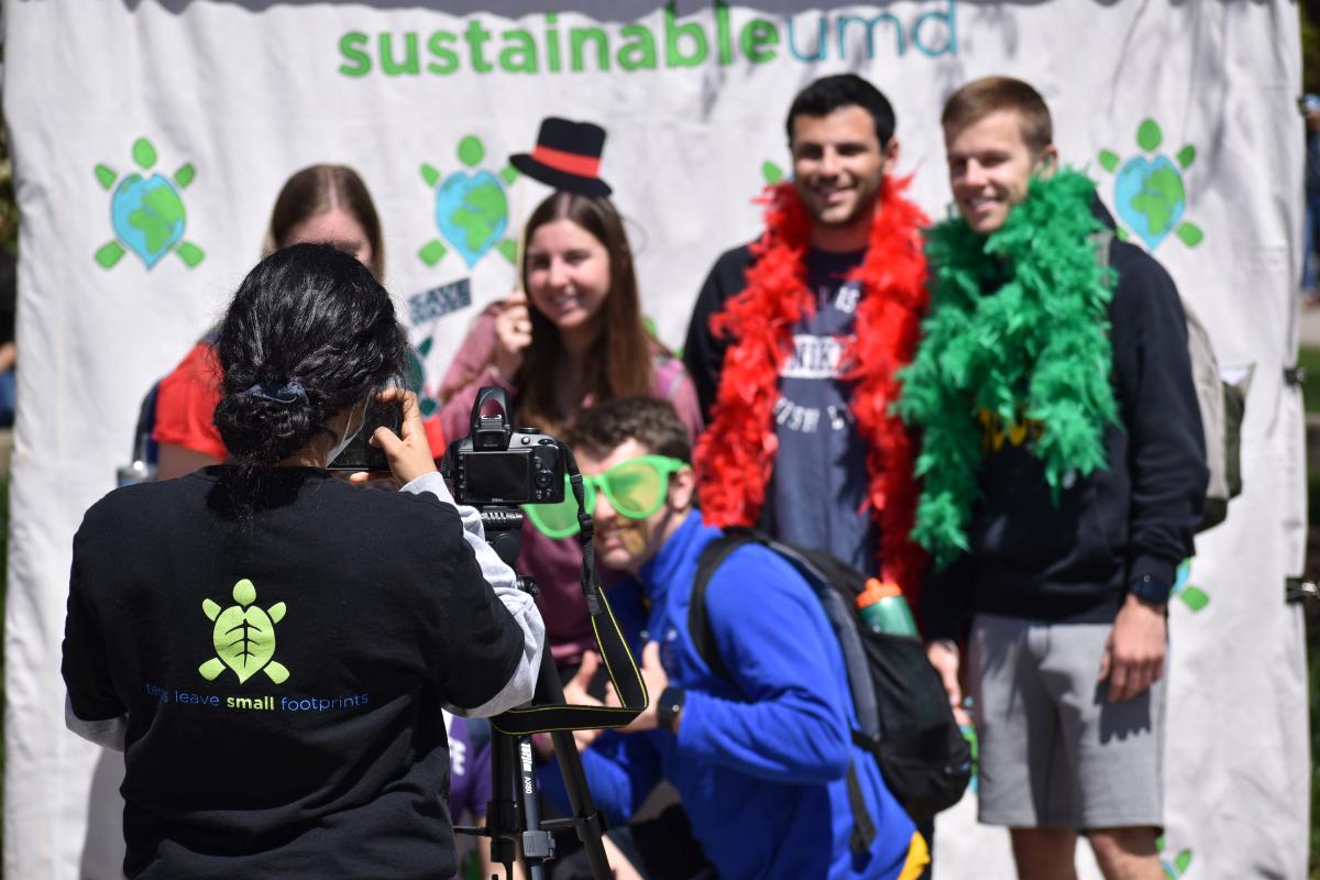 Student photo booth at EarthFest (Photo Credit: Emily Hightower)