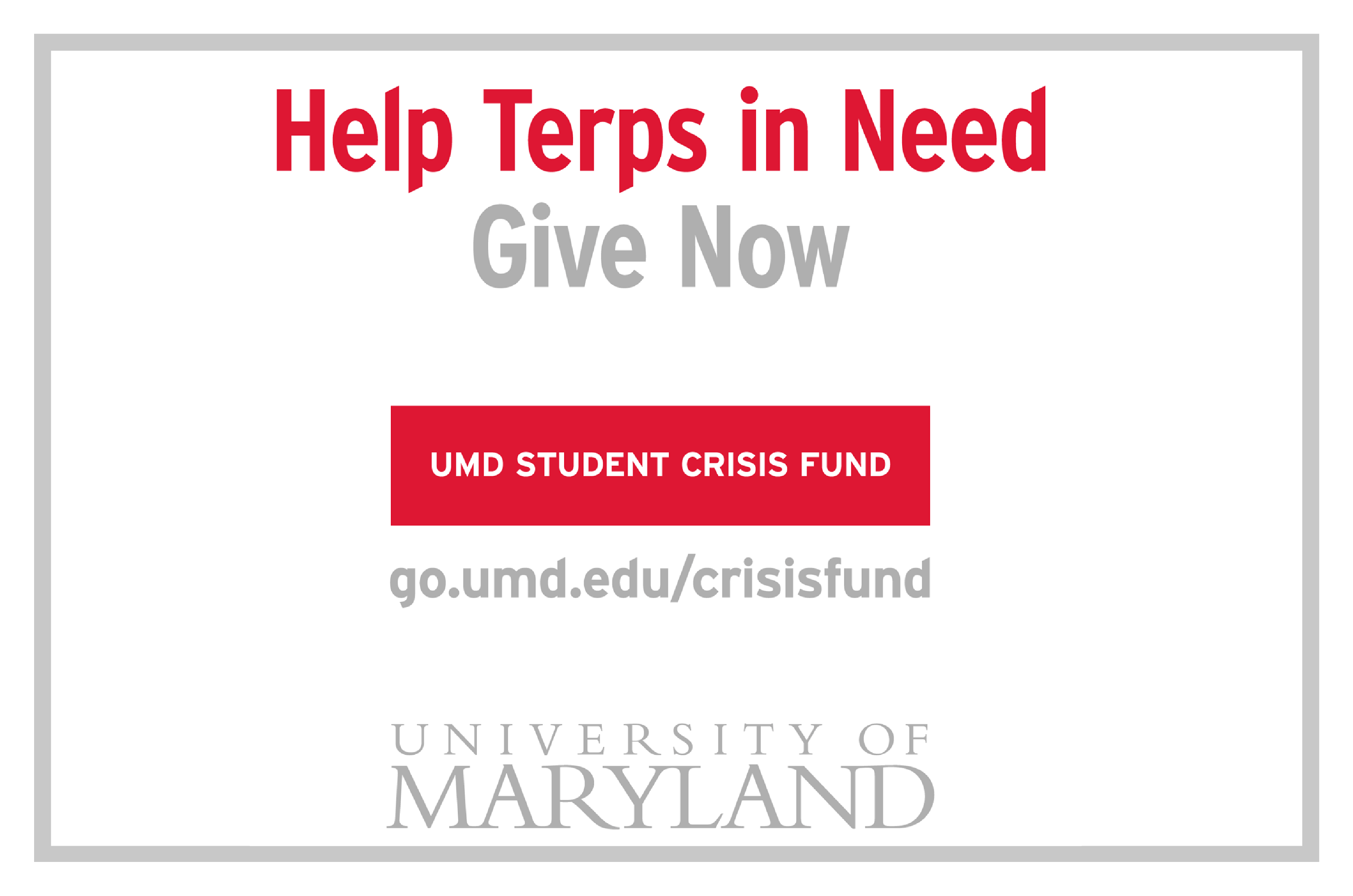 Umd Student Crisis Fund