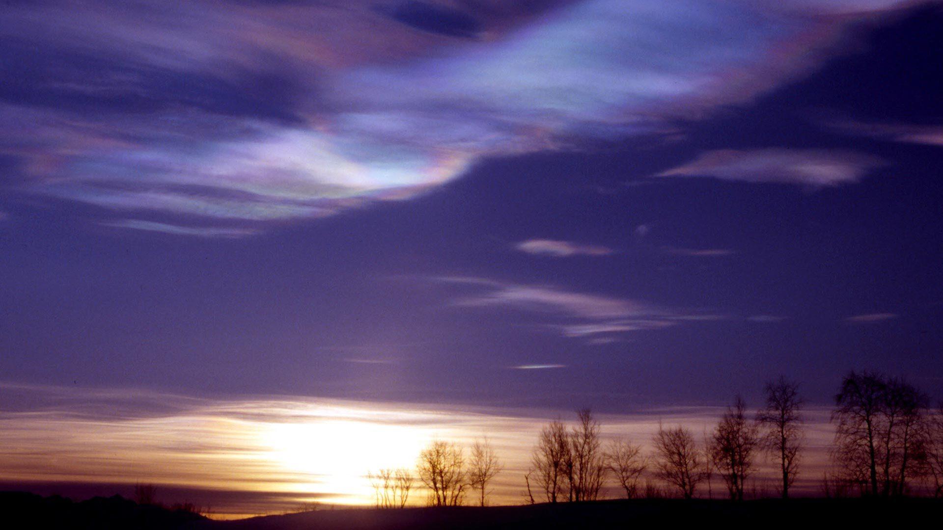 Stratospheric clouds above the arctic