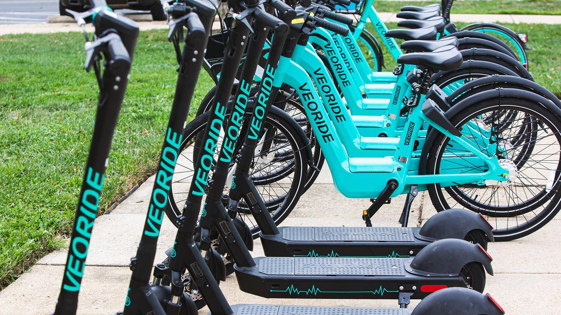 VeoRide scooters and bikes