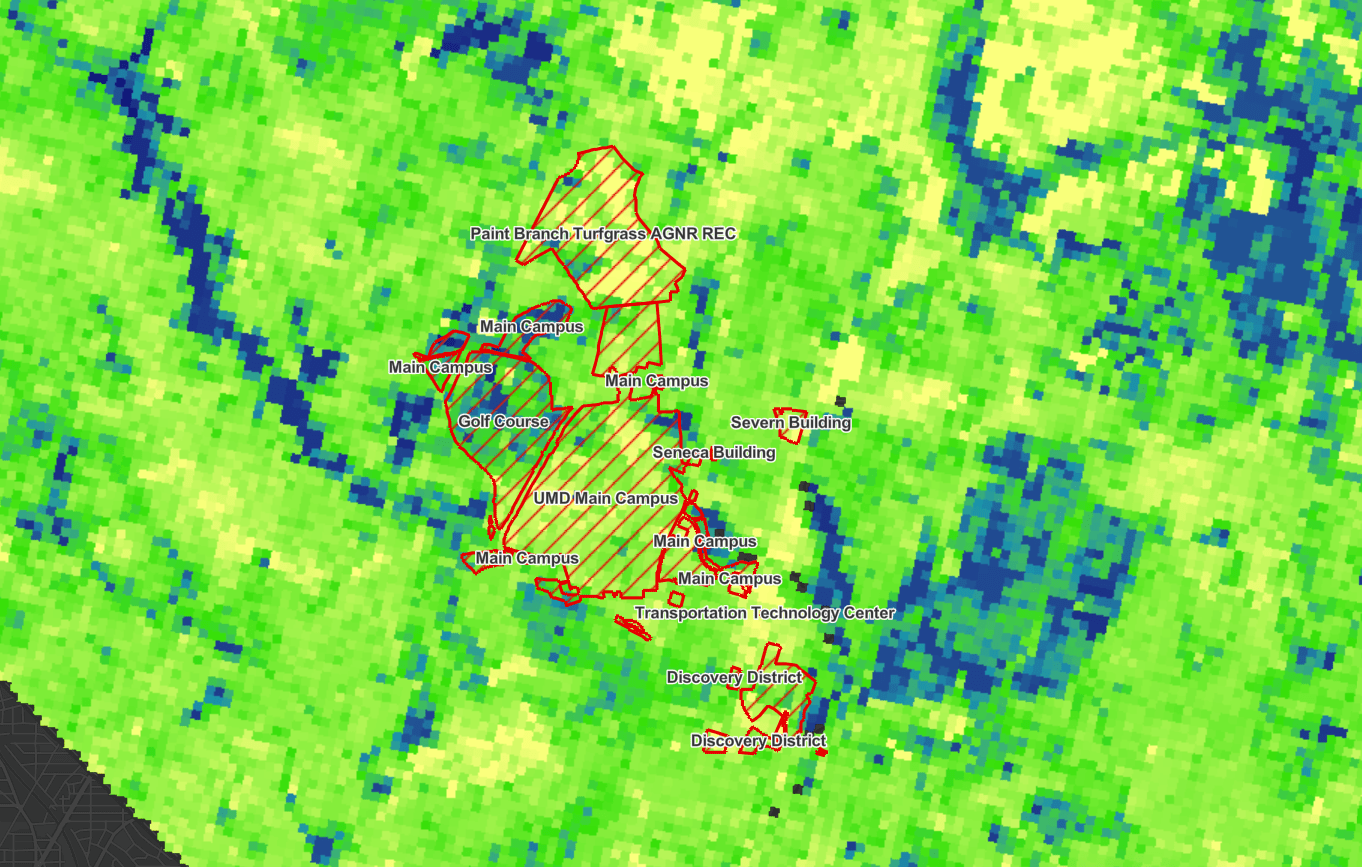 Aboveground Biomass of main campus in 2020