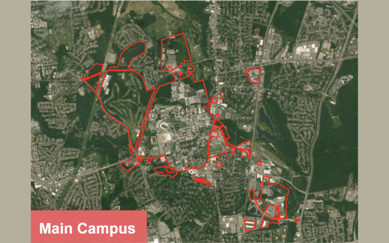 Outline of Main Campus Areas