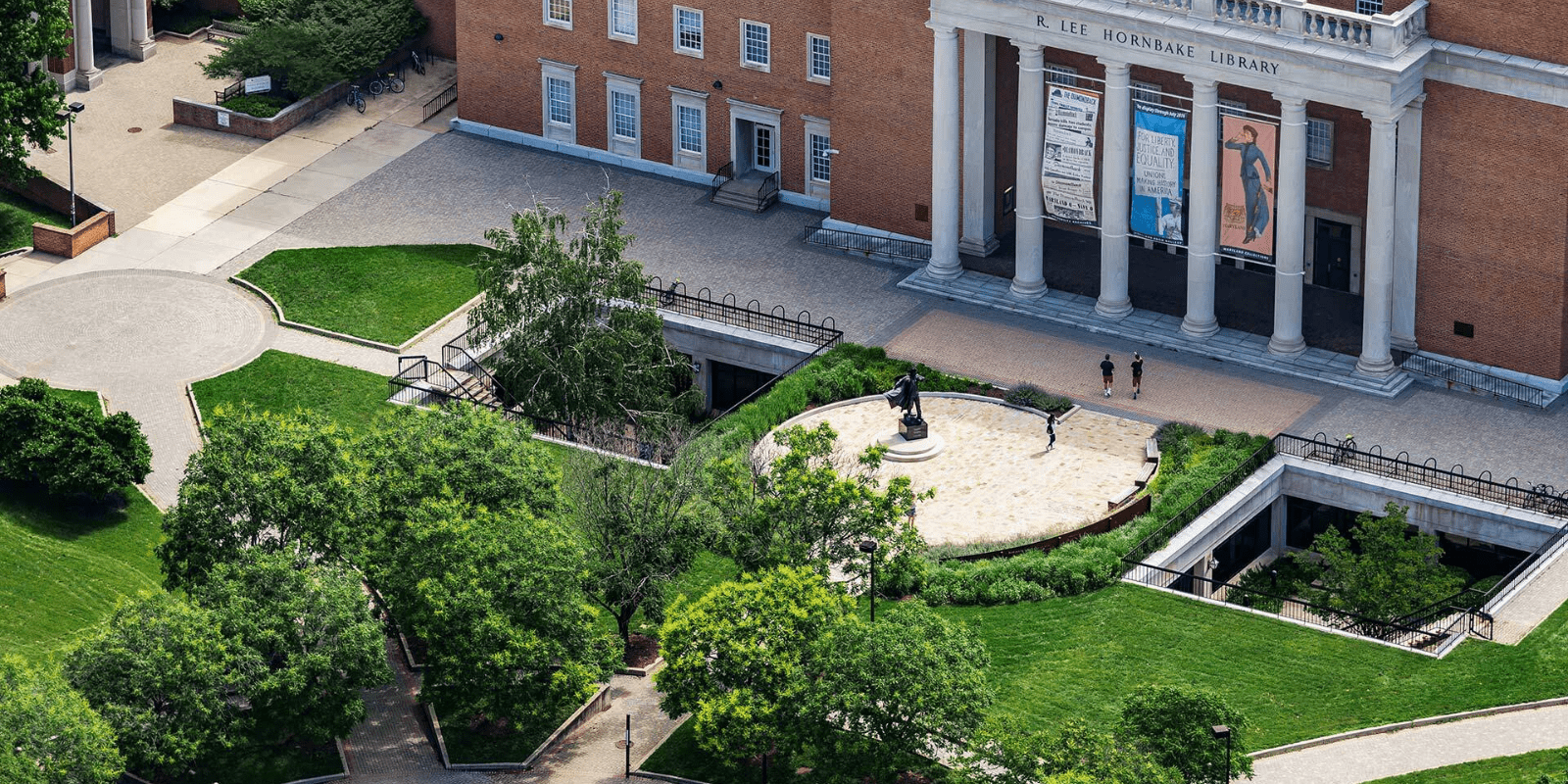 Aerial view of Hornbake Library (Source: MD Today)