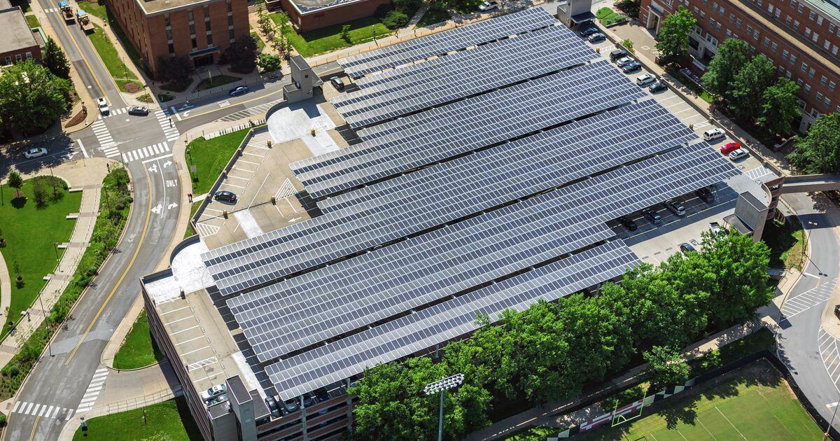 Campus Solar Aerial (Photo by John Consoli)