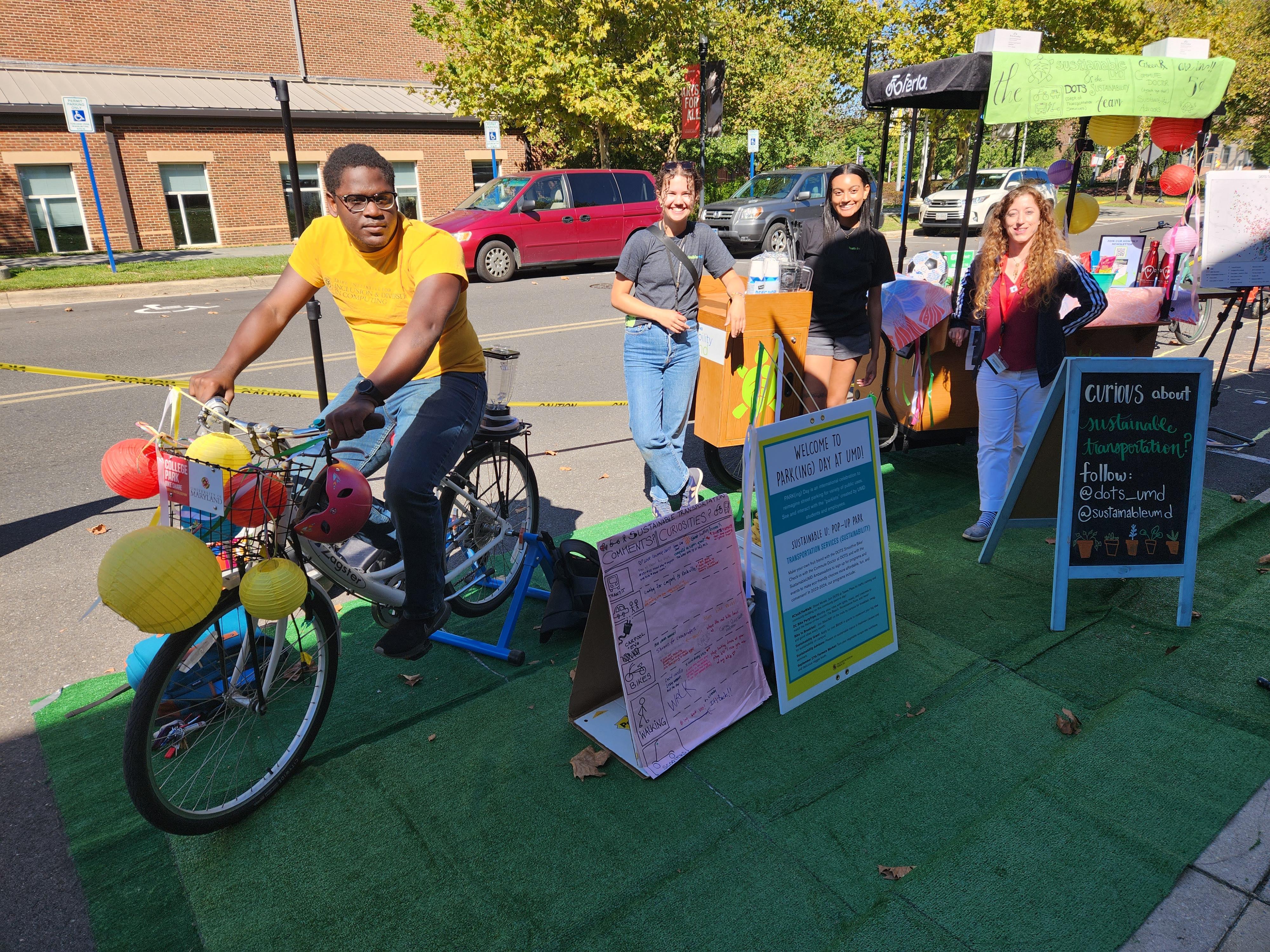 OS and DOTS team setup for Parking Day