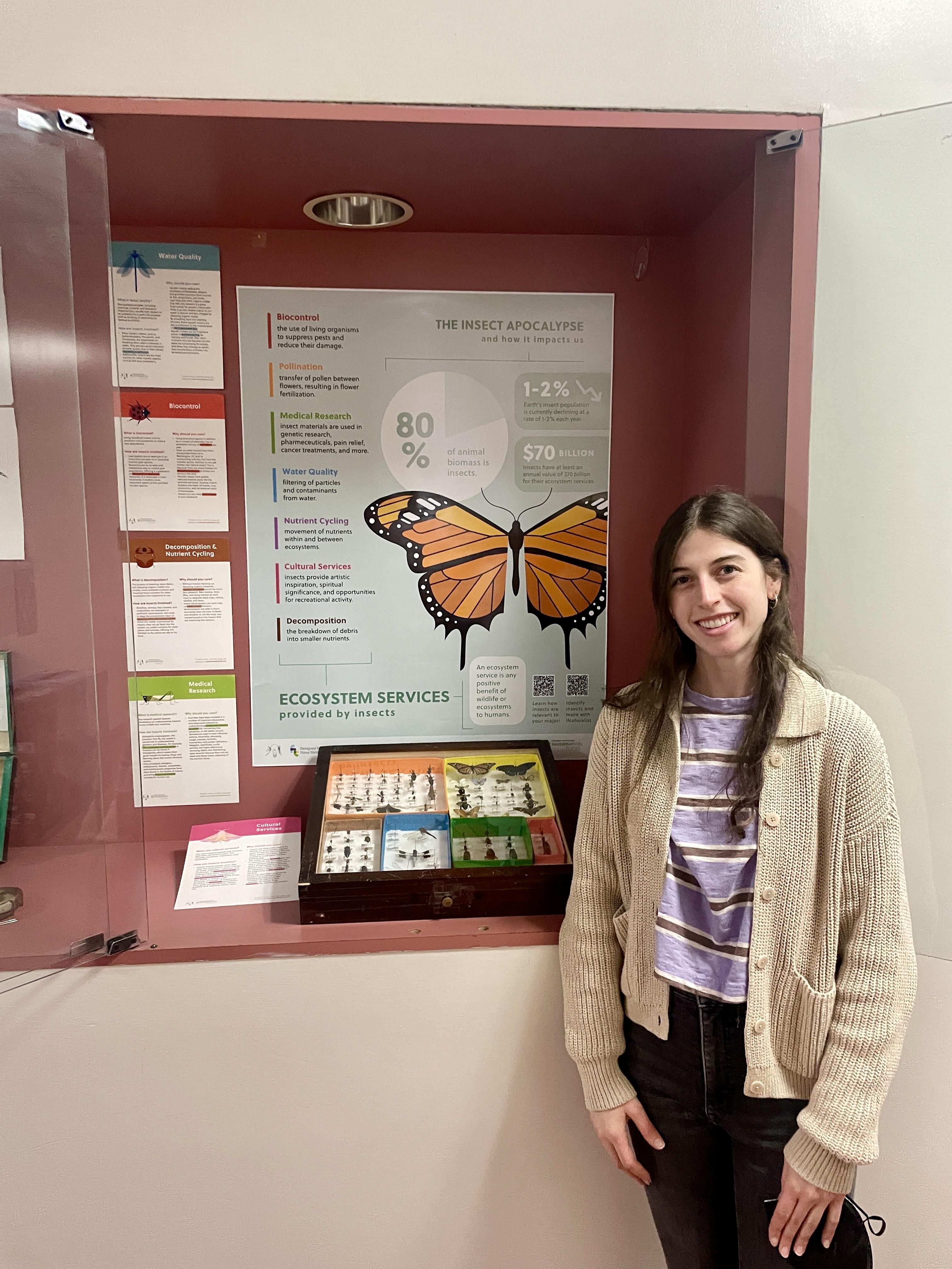 Craig, pictured above, in front of the display in the Plant Sciences Building