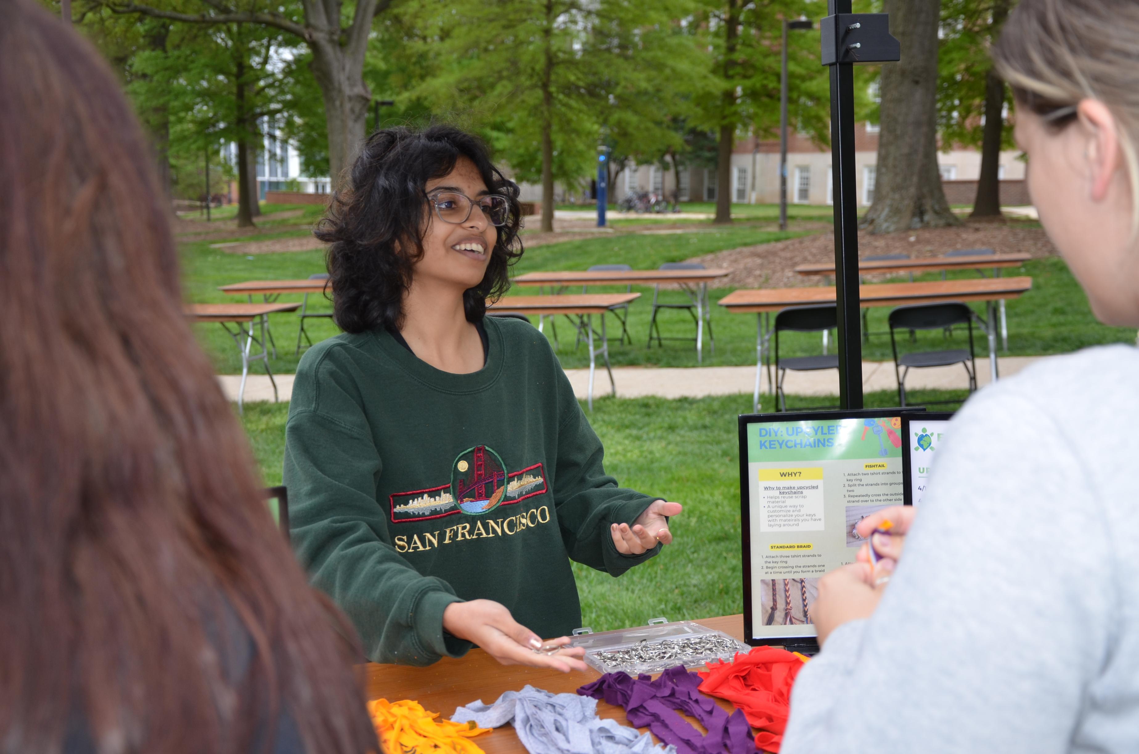 Ambassador helping out with an event