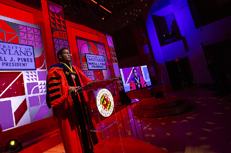 President Pines at Inauguration Ceremony