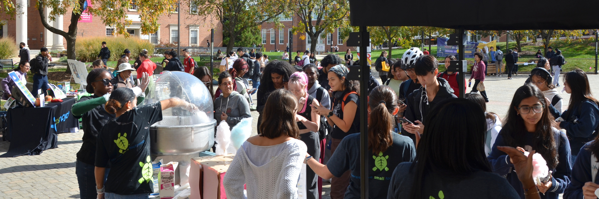 Students gather at the 2025 Campus Sustainability Month Celebration.