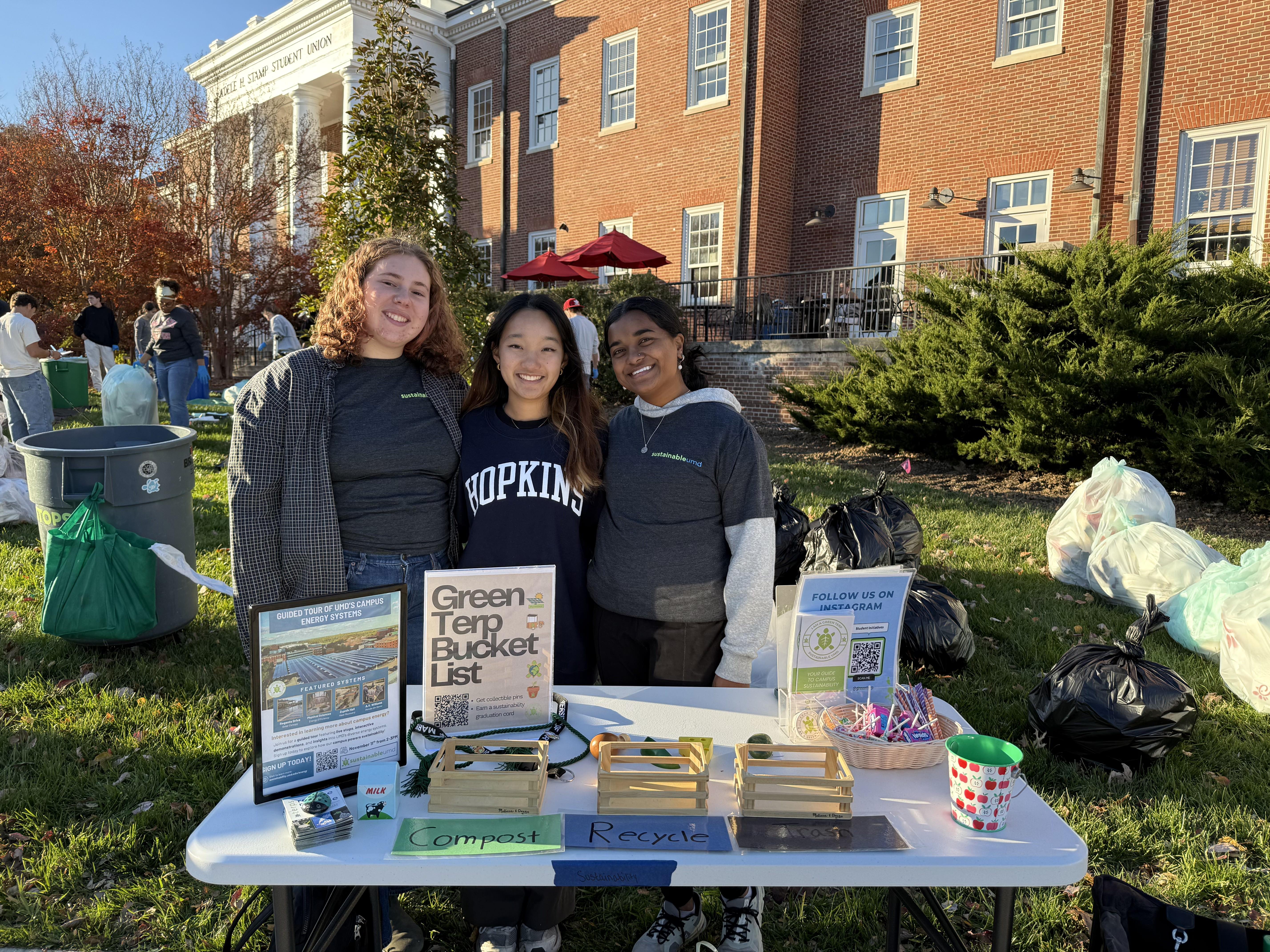 Students at waste audit