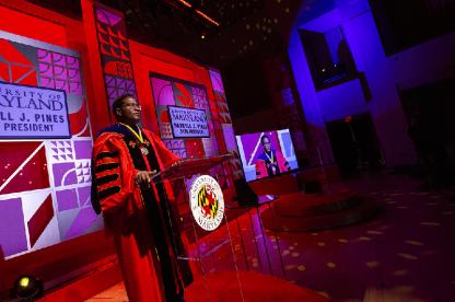 President Pines at Inauguration Ceremony