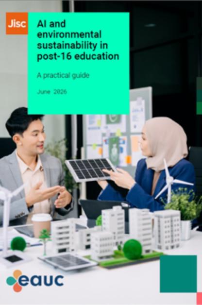 Cover for "AI and environmental sustainability in post-16 education"